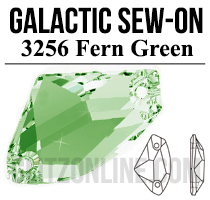 3256 Glitzstone Fern Green Crystal Sew On Galactic Rhinestones